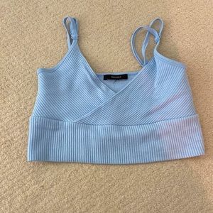 Blue crop top